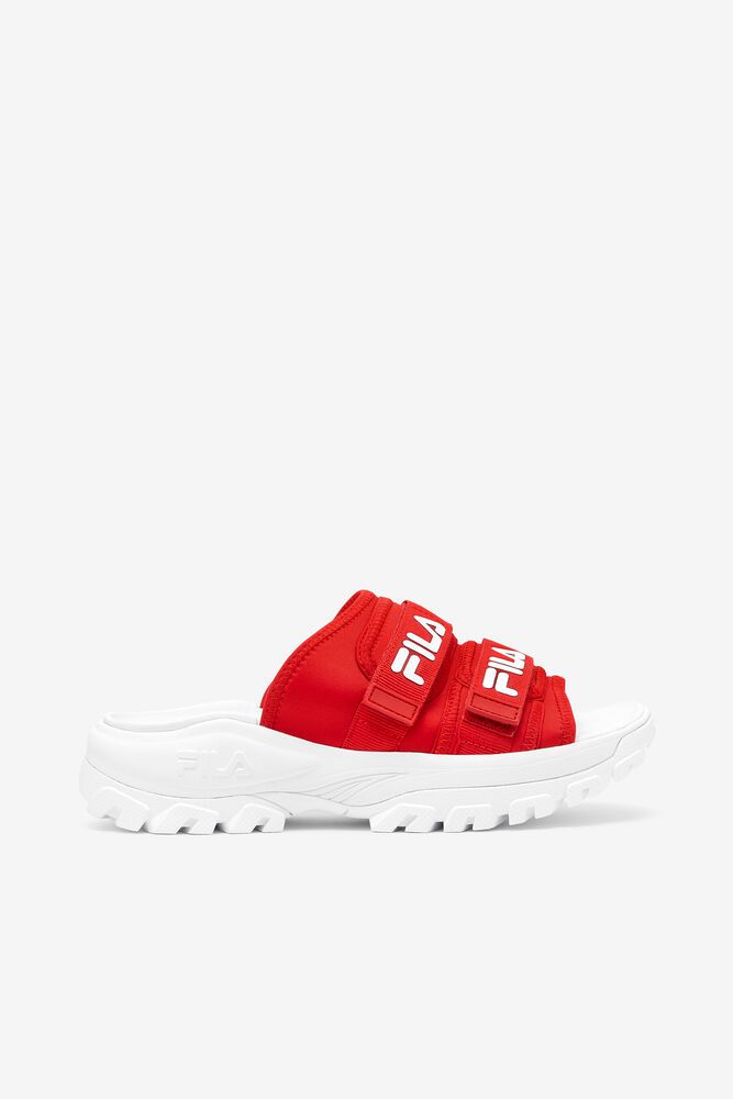 Fila Sandals Outdoor Slide Womens Red/White - India EXA-362549